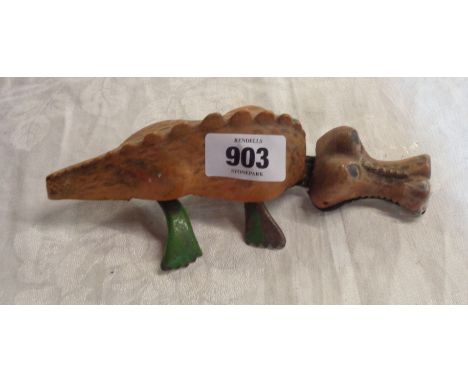 A vintage Tri-Ang Minic tin plate wind-up Jabberwock toy