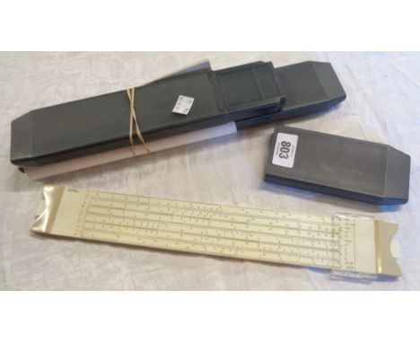 Two vintage British Thornton slide rules
