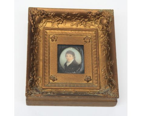A George lll portrait miniature of a young gentleman.