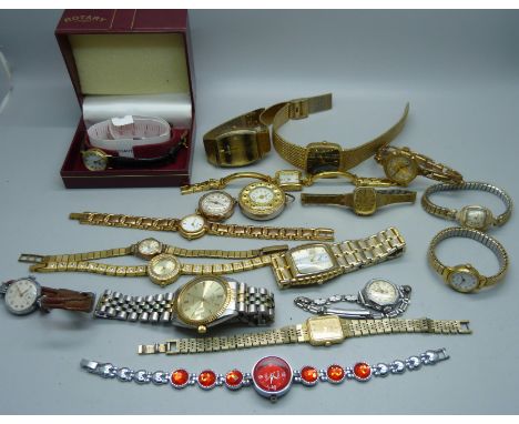 Assorted watches including Rotary, etc. 
