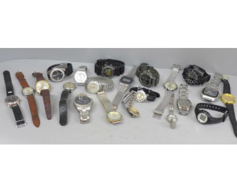 Assorted manual wind and quartz wristwatches 