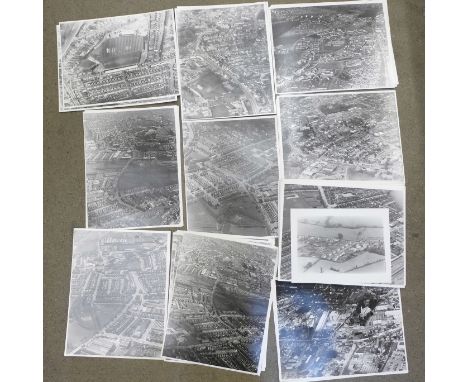 Photographs, Northamptonshire, collection of 12 x 9.5" a few smaller, aerial photographs, housing estates, ring road, sports 