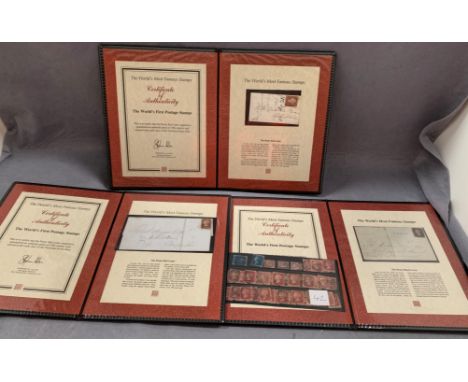 A small collection of QV postage stamps and covers presented in ‘The Westminster Collection’ albums with Certificates of Auth