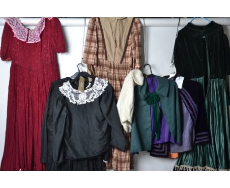 10x COSTUMES: Mixed group of 10 costumes / outfits -some fully complete some part outfits to include : 
-black Victorian styl