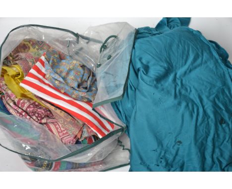 COSTUME MISC: Box of general costumiers items to include;
-large quantity of mixed fabrics

NOTE: From a large private collec