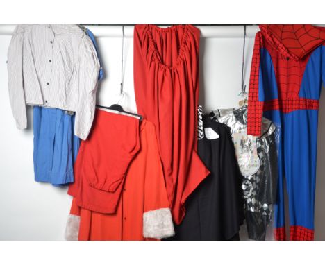 10x COSTUMES: Mixed group of 10 costumes / outfits -some fully complete some part outfits to include : 
-silver and black clo
