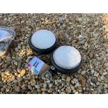 Pair vintage headlights