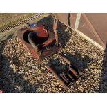 Allis Chalmers P3 radiator with power steering conversion parts including ram assembly