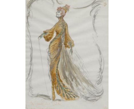 Richard Berkeley Sutcliffe (1918 - 1979)The Grand Duchess Velda, Miss Moya Fraser, Reception Dress, a theatre costume designs