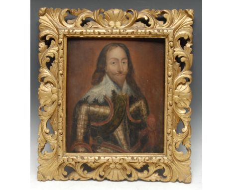English School (17th century)Portrait of Charles Ioil on oak panel, 29cm x 25cm 