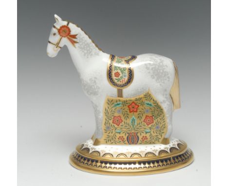 A Royal Crown Derby paperweight, Show Pony, Designers Choice Collection, exclusive to the Visitor Centre, printed mark, gold 