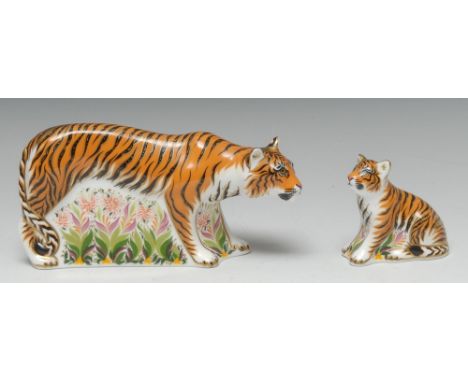 A Royal Crown Derby paperweight, Sumatran Tigress, exclusively commissioned by Govier's of Sidmouth, printed mark, gold stopp