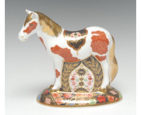 A Royal Crown Derby paperweight, Falabella, exclusive to Sinclairs, printed mark, gold stopper, limited edition 205/1,000, bo