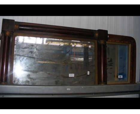 A 19th century over mantel mirror and one other