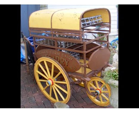 A manual driven milk float 'Essex farm dairy' 'Parry'CONDITION REPORT143cm long80cm wide140cm high