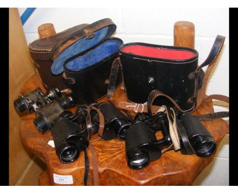 Three vintage binoculars by Regent, Hoya and Dr. F. A. Wohler  