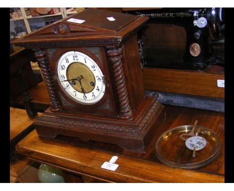 An antique mantel clock