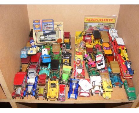 A quantity of die cast model vehicles, including Lledo, Dinky and Corgi 