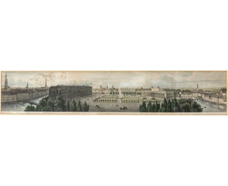 Hintze, Heinrich (Berlin, Hamburg 1800-1861) , nachBerlin, um 1834  Panorama von Berlin (vom Dom gesehen). Farblithographie. 