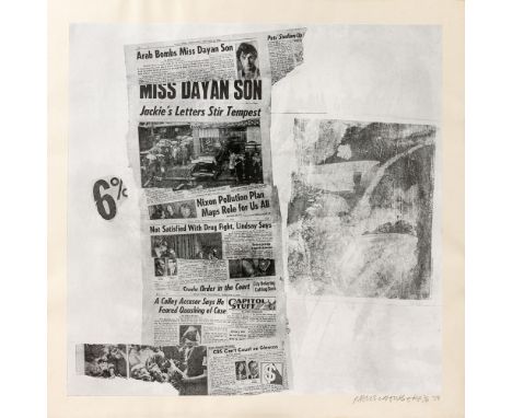 Rauschenberg, Robert (Port Arthur/Texas, Captiva/Florida 1925-2008) Features (from Currents) 1970  Siebdruck aus einer Folge 