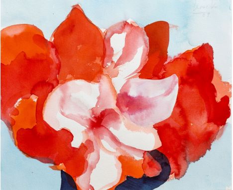 Lemcke, Dietmar (Goldap/Ostpreußen, Berlin 1930-2020) Amaryllis  Sign. u. dat. (20)09. Aquarell auf Bütten. 36,5×54,5 cm. Nac