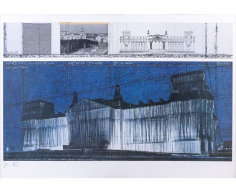 Christo (d.i. Christo Javacheff) (Gabrowo/Bulgarien, New York 1935-2020) Wrapped Reichstag (Project for Berlin), 1993  Sign. 