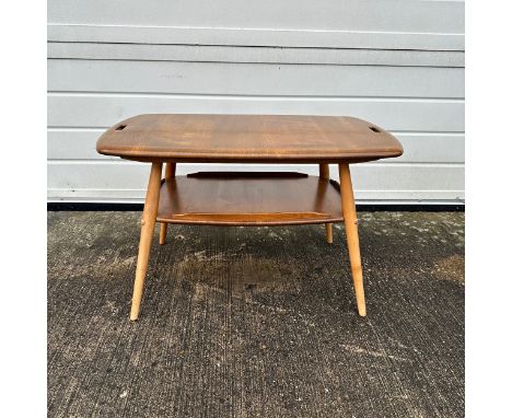 Ercol - Model 471 - A retro vintage mid 20th century circa 1960s Golden Dawn beech & elm butler's tray low occasional table. 