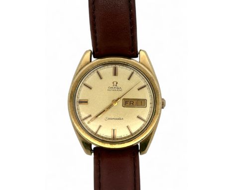 Vintage Omega Seamaster Automatic Day-Date Gent's Wristwatch, Circa late 1950's. Serial No. 166032. Crown has been replaced. 