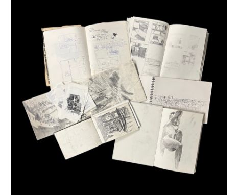 Graham Chorlton (British, b.1953), range of original artist sketchbooks. These sketchbooks mostly feature preparatory sketche