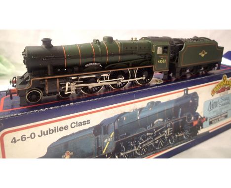 Bachmann 31-151 Jubilee Class, Silver Jubilee BR Green 45552 in excellent condition, boxed. P&amp;P Group 1 (£14+VAT for the 