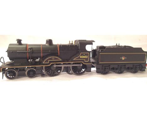 Hornby 4.4.0 and tender, BR Black, Late Crest 40602 in very good - excellent condition, missing front coupling, unboxed. P&am
