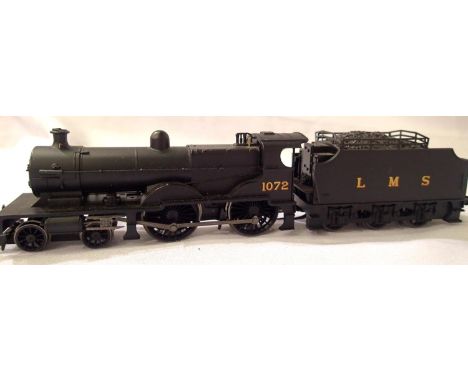Hornby 4.4.0 and tender, LMS Black 1072 in very good - excellent condition, unboxed. P&amp;P Group 1 (£14+VAT for the first l