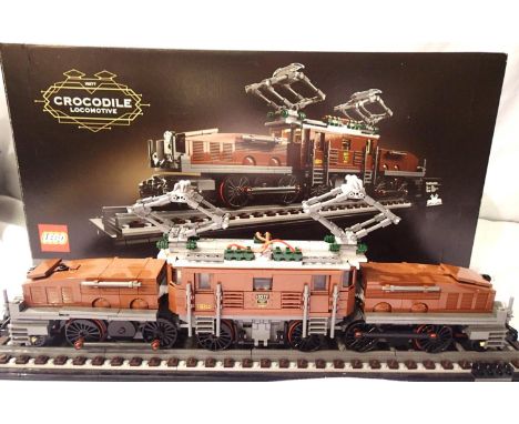 Lego 10277 built up model of Crocodile Locomotive with box. P&amp;P Group 2 (£18+VAT for the first lot and £3+VAT for subsequ