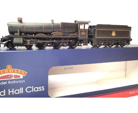 Bachmann 31-783 Hall Class 7904, Fountains Hall weathered, detail pack fitted, BR Black, Early Crest, near mint condition, bo