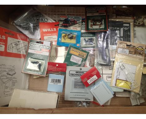 Selection of Model Railway scenic accessories, people, animals, fencing, buildings etc. P&amp;P Group 1 (£14+VAT for the firs