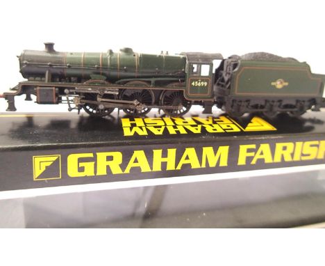 Graham Farish Galatea BR Green 45699, Late Crest, requires attention, detached front bogie. P&amp;P Group 1 (£14+VAT for the 
