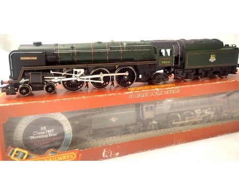 Hornby R033 Class 7MT, Morning Star, 70021 BR Green, Late Crest in excellent condition, box is fair. P&amp;P Group 1 (£14+VAT