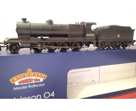 Bachmann 31-004A Class 04 Robinson 63762 BR Black, Early Crest in near mint condition, boxed. P&amp;P Group 1 (£14+VAT for th