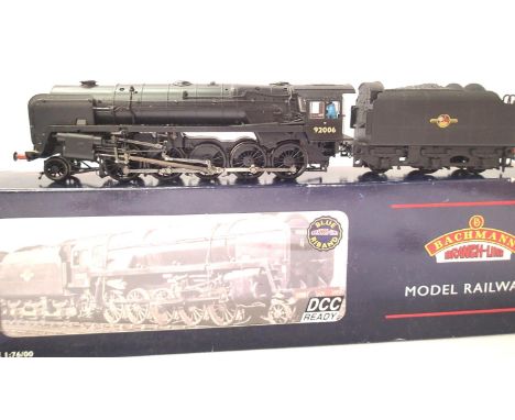 Bachmann 9F Class 92006 BR Black, Late Crest, detail fitted, minor glue marks, no front coupling, generally good condition, b