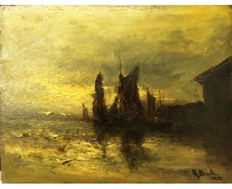 George Boyle (British, 1842-1930): Impressionist seascape, oil on panel, bears signature 