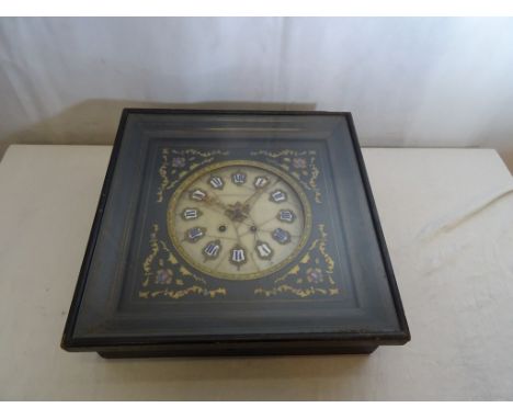 A Continental (possibly Maltese) mantel clock, in glazed case