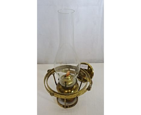 A gimble mounted oil lamp