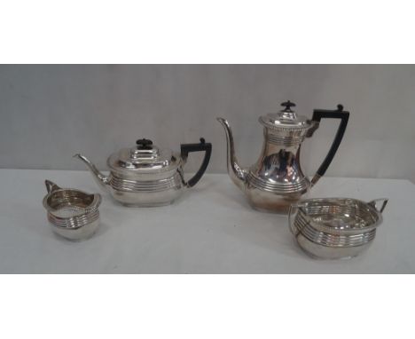 A four-piece silver tea servcie by William Hutton, Sheffield