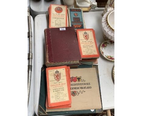 A COLLECTION OF VINTAGE MAPS, BOOKS ETC 