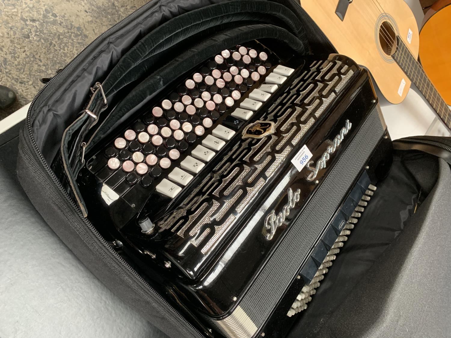 A ' PAOLO SOPRANI ' FIVE ROW CHROMATIC BUTTON ACCORDION , WITH DIGITAL