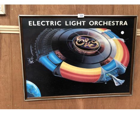 A FRAMED 'ELECTRIC LIGHT ORCHESTRA' PICTURE 