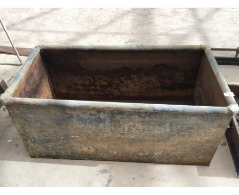 A GALVANISED WATER TROUGH 