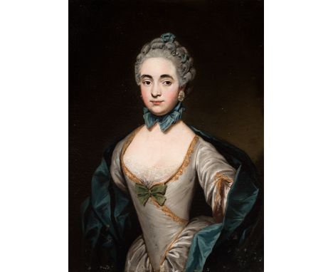 Italian school; mid-18th century."Portrait of a lady.Oil on canvas.It presents restorations and slight damages on the pictori