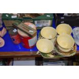 Group of three vintage tins to include Cow & Gate together with a quantity of Myott table wares