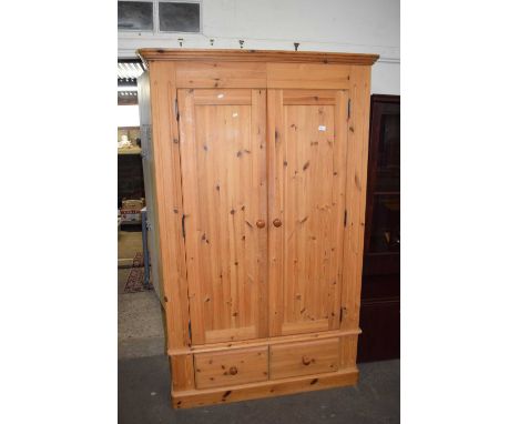 Pine double door wardrobe